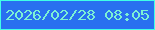 文字の大きさ：4、枠の色：40ffe7、背景の色：2970f0、文字の色：7cf1d4 無料ブログパーツのブログ時計