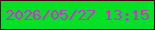 文字の大きさ：5、枠の色：410411、背景の色：02e127、文字の色：d62bd5 無料ブログパーツのブログ時計