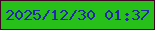 文字の大きさ：2、枠の色：410422、背景の色：27c01b、文字の色：2526af 無料ブログパーツのブログ時計