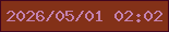 文字の大きさ：3、枠の色：41061f、背景の色：833118、文字の色：c382b1 無料ブログパーツのブログ時計