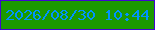 文字の大きさ：1、枠の色：4106d0、背景の色：1b9a00、文字の色：0093fd 無料ブログパーツのブログ時計