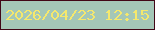 文字の大きさ：3、枠の色：410716、背景の色：a4c7b7、文字の色：f5e86d 無料ブログパーツのブログ時計
