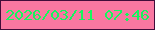 文字の大きさ：1、枠の色：410c3a、背景の色：f977a1、文字の色：15f65d 無料ブログパーツのブログ時計