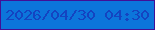 文字の大きさ：3、枠の色：410f97、背景の色：0c75db、文字の色：1444c1 無料ブログパーツのブログ時計