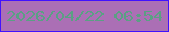 文字の大きさ：1、枠の色：4112fe、背景の色：ab6fb5、文字の色：5aa084 無料ブログパーツのブログ時計