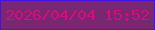 文字の大きさ：1、枠の色：4113e7、背景の色：782870、文字の色：d70b7e 無料ブログパーツのブログ時計