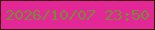 文字の大きさ：4、枠の色：41140e、背景の色：e42796、文字の色：798937 無料ブログパーツのブログ時計