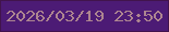 文字の大きさ：1、枠の色：41144d、背景の色：4c1b75、文字の色：ad8590 無料ブログパーツのブログ時計