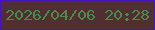 文字の大きさ：3、枠の色：4116bd、背景の色：512f30、文字の色：4c894d 無料ブログパーツのブログ時計