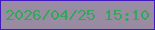 文字の大きさ：1、枠の色：4118bb、背景の色：998ba1、文字の色：34a65a 無料ブログパーツのブログ時計