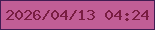 文字の大きさ：2、枠の色：411c52、背景の色：c15e96、文字の色：791d42 無料ブログパーツのブログ時計