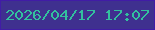 文字の大きさ：1、枠の色：411ca6、背景の色：3f308f、文字の色：33c09e 無料ブログパーツのブログ時計