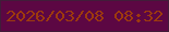 文字の大きさ：4、枠の色：411d39、背景の色：5c0743、文字の色：9d3a0d 無料ブログパーツのブログ時計