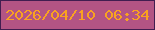 文字の大きさ：3、枠の色：411d50、背景の色：b35484、文字の色：f9a221 無料ブログパーツのブログ時計