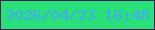 文字の大きさ：1、枠の色：411e56、背景の色：2ae079、文字の色：42a8fc 無料ブログパーツのブログ時計