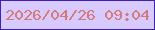 文字の大きさ：5、枠の色：411fb2、背景の色：d7cafe、文字の色：d77976 無料ブログパーツのブログ時計
