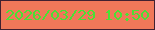 文字の大きさ：2、枠の色：412130、背景の色：f07859、文字の色：4ae134 無料ブログパーツのブログ時計