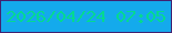 文字の大きさ：1、枠の色：412271、背景の色：14aaec、文字の色：05d991 無料ブログパーツのブログ時計