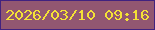 文字の大きさ：2、枠の色：41227f、背景の色：925771、文字の色：f4e236 無料ブログパーツのブログ時計