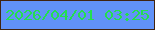 文字の大きさ：3、枠の色：412410、背景の色：6192f8、文字の色：24de50 無料ブログパーツのブログ時計