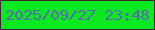文字の大きさ：2、枠の色：412431、背景の色：06e921、文字の色：5f65b4 無料ブログパーツのブログ時計