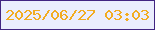 文字の大きさ：4、枠の色：412482、背景の色：eaedfd、文字の色：f2ac21 無料ブログパーツのブログ時計