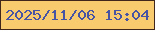 文字の大きさ：5、枠の色：41261c、背景の色：f8cb6e、文字の色：4654a3 無料ブログパーツのブログ時計