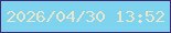 文字の大きさ：5、枠の色：412672、背景の色：7ed4ee、文字の色：e5e5cd 無料ブログパーツのブログ時計