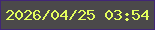 文字の大きさ：2、枠の色：412676、背景の色：4b494a、文字の色：e4ff5d 無料ブログパーツのブログ時計