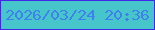 文字の大きさ：4、枠の色：4127e7、背景の色：46c6cb、文字の色：3f80ee 無料ブログパーツのブログ時計