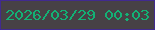 文字の大きさ：5、枠の色：412a8f、背景の色：474145、文字の色：13b175 無料ブログパーツのブログ時計