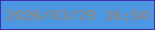 文字の大きさ：5、枠の色：412eb0、背景の色：4b97e2、文字の色：998473 無料ブログパーツのブログ時計