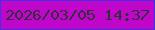 文字の大きさ：1、枠の色：4130e4、背景の色：c106cb、文字の色：362d3b 無料ブログパーツのブログ時計