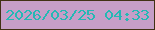 文字の大きさ：4、枠の色：413114、背景の色：c69ec7、文字の色：25b8b4 無料ブログパーツのブログ時計