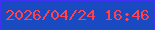 文字の大きさ：1、枠の色：4131f4、背景の色：1a4ac1、文字の色：fe434e 無料ブログパーツのブログ時計