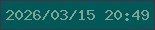 文字の大きさ：1、枠の色：413245、背景の色：005957、文字の色：81a394 無料ブログパーツのブログ時計