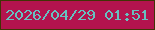 文字の大きさ：4、枠の色：413305、背景の色：b3134e、文字の色：66c1c1 無料ブログパーツのブログ時計