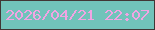 文字の大きさ：4、枠の色：413635、背景の色：71c3ba、文字の色：f1a4e3 無料ブログパーツのブログ時計