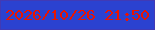 文字の大きさ：1、枠の色：413ab5、背景の色：2b42d0、文字の色：eb1401 無料ブログパーツのブログ時計