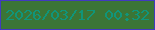 文字の大きさ：1、枠の色：413abf、背景の色：3b7536、文字の色：10957a 無料ブログパーツのブログ時計