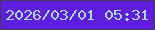 文字の大きさ：4、枠の色：413c56、背景の色：5f1de0、文字の色：aadbc3 無料ブログパーツのブログ時計