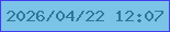 文字の大きさ：3、枠の色：413cf3、背景の色：7bc4e7、文字の色：2b7798 無料ブログパーツのブログ時計