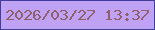 文字の大きさ：5、枠の色：413d9b、背景の色：c0a2f5、文字の色：8f5f6c 無料ブログパーツのブログ時計