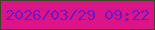 文字の大きさ：4、枠の色：41442a、背景の色：d91588、文字の色：7014c4 無料ブログパーツのブログ時計