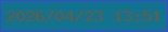 文字の大きさ：3、枠の色：4145d5、背景の色：12738e、文字の色：675a46 無料ブログパーツのブログ時計