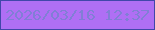 文字の大きさ：5、枠の色：4147aa、背景の色：af6ff4、文字の色：817ed6 無料ブログパーツのブログ時計