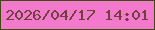 文字の大きさ：3、枠の色：414911、背景の色：f379cd、文字の色：70403b 無料ブログパーツのブログ時計