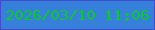 文字の大きさ：3、枠の色：414ccf、背景の色：367fda、文字の色：09ca29 無料ブログパーツのブログ時計