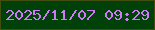 文字の大きさ：3、枠の色：414e10、背景の色：00410a、文字の色：cf7af7 無料ブログパーツのブログ時計