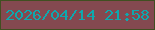 文字の大きさ：5、枠の色：414f21、背景の色：844950、文字の色：0da9af 無料ブログパーツのブログ時計